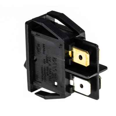 Marquardt Illuminated DPST, On-None-Off Rocker Switch Panel Mount