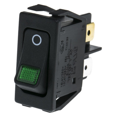 Marquardt Illuminated DPST, On-None-Off Rocker Switch Panel Mount