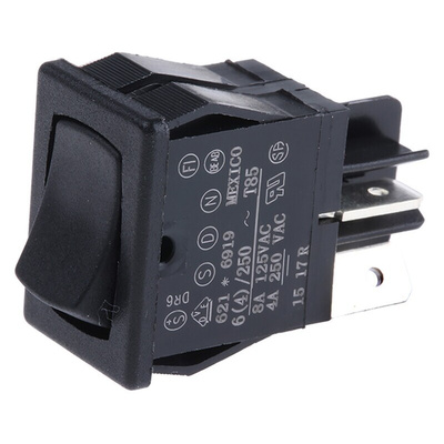 Carlingswitch SPST, On-None-Off Rocker Switch Panel Mount