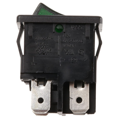 Marquardt Illuminated DPST, On-None-Off Rocker Switch Panel Mount