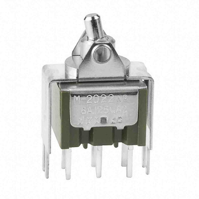 NKK Switches DPDT, On-On Rocker Switch Through Hole