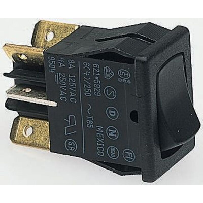 Carlingswitch SPDT, On-On Rocker Switch Panel Mount