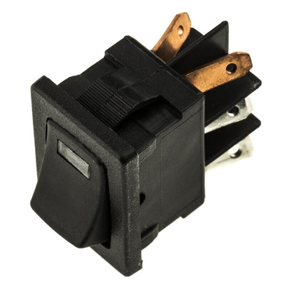 C & K Illuminated DPST, On-Off Rocker Switch Panel Mount