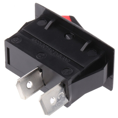 Arcolectric (Bulgin) Ltd SPST, On-Off Rocker Switch Panel Mount