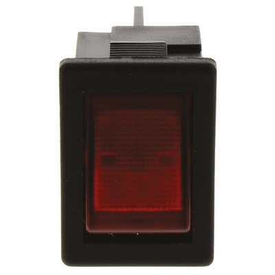 Arcolectric (Bulgin) Ltd Illuminated SPST, On-Off Rocker Switch Panel Mount