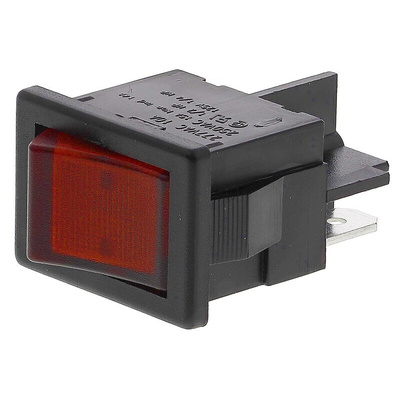 Arcolectric (Bulgin) Ltd Illuminated SPST, On-Off Rocker Switch Panel Mount