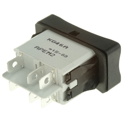 APEM DPST, On-On Rocker Switch Panel Mount