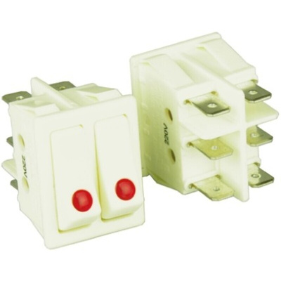 ZF DPST, On-None-Off Rocker Switch Panel Mount