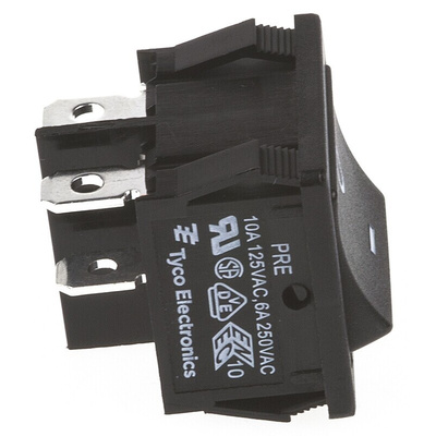 TE Connectivity DPST, On-Off Rocker Switch Panel Mount