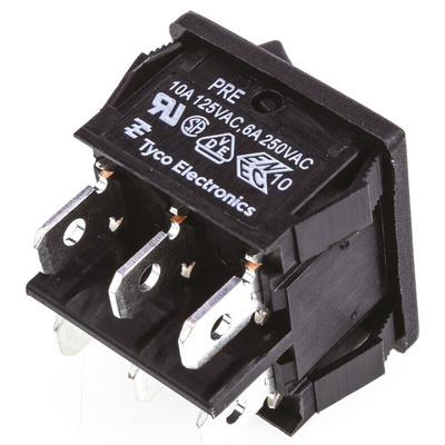 TE Connectivity DPST, On-On Rocker Switch Panel Mount