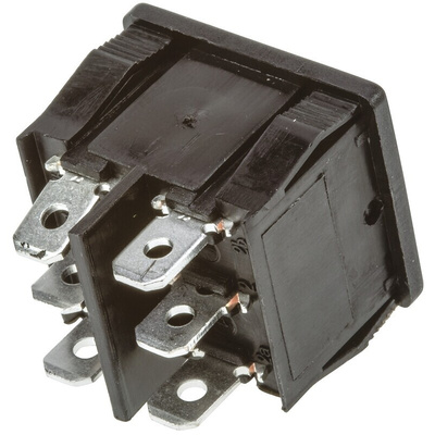 TE Connectivity DPDT, On-Off-On Rocker Switch Panel Mount