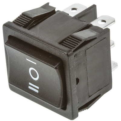 TE Connectivity DPDT, On-Off-On Rocker Switch Panel Mount