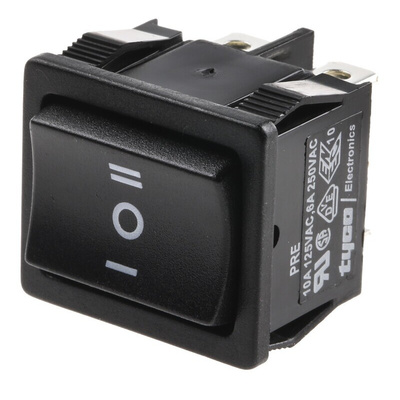 TE Connectivity DPDT, On-Off-(On) Rocker Switch Panel Mount