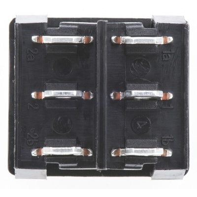 TE Connectivity DPDT, (On)-Off-(On) Rocker Switch Panel Mount