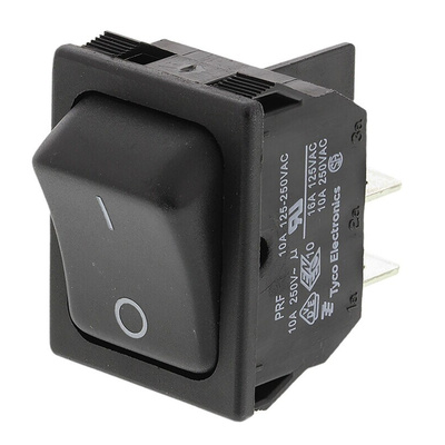 TE Connectivity DPST, On-Off Rocker Switch Panel Mount