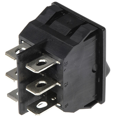 TE Connectivity DPDT, On-Off-On Rocker Switch Panel Mount