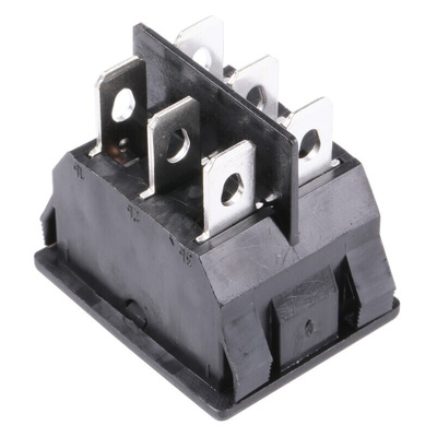 TE Connectivity DPDT, On-Off-On Rocker Switch Panel Mount