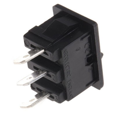 Arcolectric (Bulgin) Ltd SPST, (On)-On Rocker Switch Panel Mount