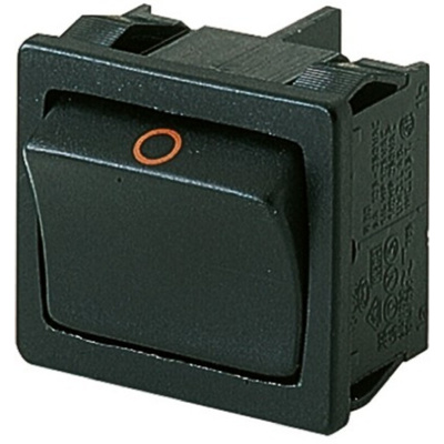 Marquardt Double Pole Single Throw (DPNO), (On)-Off Rocker Switch Panel Mount
