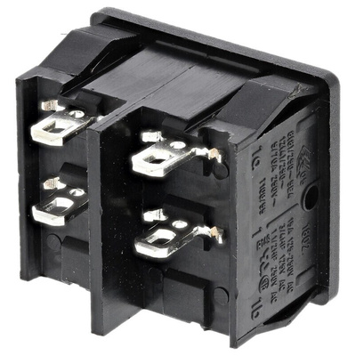 Marquardt DPST, On-None-Off Rocker Switch Panel Mount