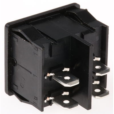 Marquardt Illuminated DPST, On-None-Off Rocker Switch Panel Mount