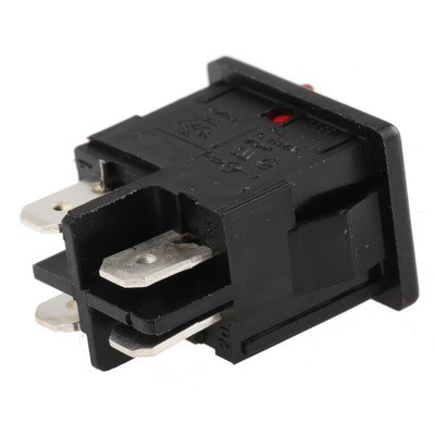 Marquardt Illuminated DPST, On-None-Off Rocker Switch Panel Mount