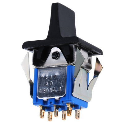 APEM DPDT, (On)-Off-(On) Rocker Switch Panel Mount