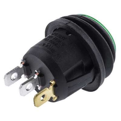 ZF Illuminated SPST, On-None-Off Rocker Switch Panel Mount