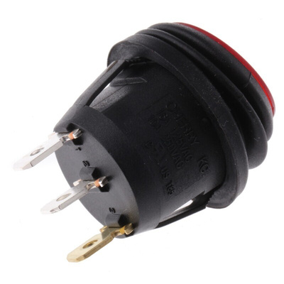 ZF Illuminated SPST, On-None-Off Rocker Switch Panel Mount