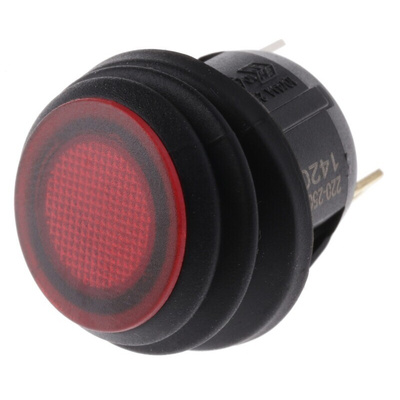 ZF Illuminated SPST, On-None-Off Rocker Switch Panel Mount
