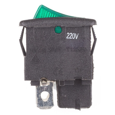 ZF Illuminated SPST, On-None-Off Rocker Switch Panel Mount