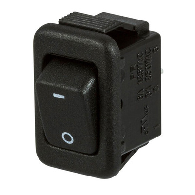 ZF SPST, On-None-Off Rocker Switch Panel Mount