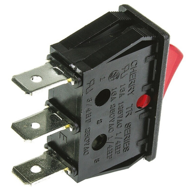 ZF Illuminated SPST, On-None-Off Rocker Switch Panel Mount