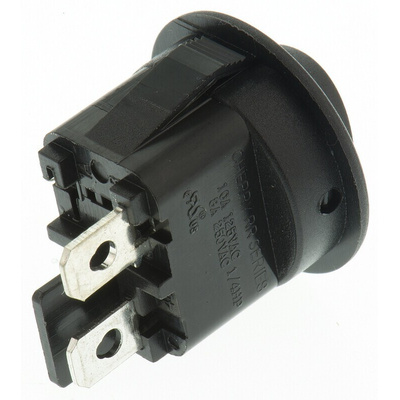 ZF SPST, On-None-Off Rocker Switch Panel Mount