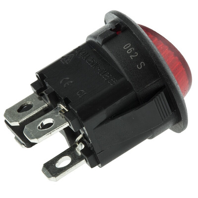 ZF Illuminated DPST, On-None-Off Rocker Switch Panel Mount