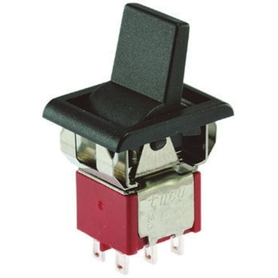 TE Connectivity DPDT, On-None-(On) Rocker Switch Panel Mount