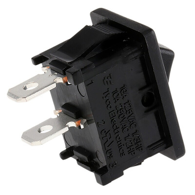 TE Connectivity SPST, On-None-Off Rocker Switch Panel Mount