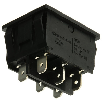 Marquardt DPDT, (On)-Off-(On) Rocker Switch Panel Mount