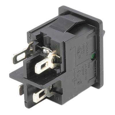 Marquardt Illuminated DPST, On-None-Off Rocker Switch Panel Mount