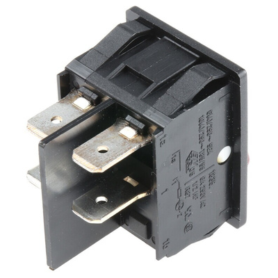 Marquardt Illuminated DPST, On-None-Off Rocker Switch Panel Mount