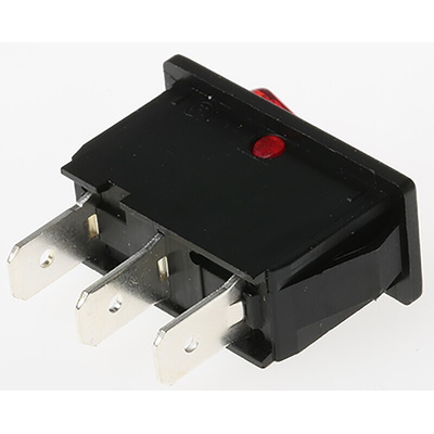 Marquardt Illuminated SPST, On-None-Off Rocker Switch Panel Mount