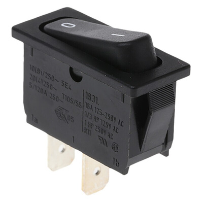 Marquardt SPST, On-None-Off Rocker Switch Panel Mount