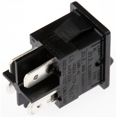 Arcolectric (Bulgin) Ltd DPST, On-Off Rocker Switch Panel Mount