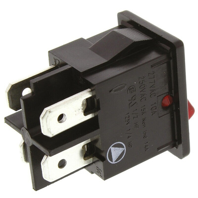 Arcolectric (Bulgin) Ltd Illuminated DPST, On-Off Rocker Switch Panel Mount