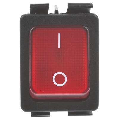 Arcolectric (Bulgin) Ltd Illuminated DPST, On-Off Rocker Switch Panel Mount