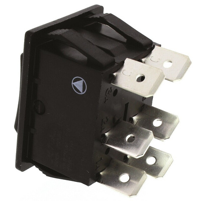 Arcolectric (Bulgin) Ltd DPDT, On-Off-On Rocker Switch Panel Mount