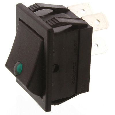 Arcolectric (Bulgin) Ltd DPST, On-Off Rocker Switch Panel Mount