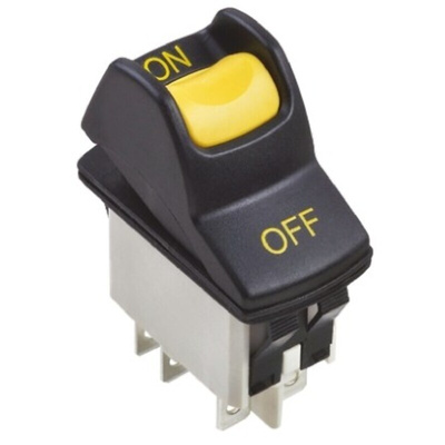 Apem DPST, On-On Rocker Switch Panel Mount