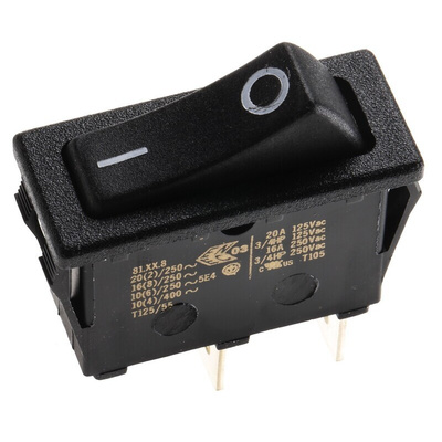 Molveno SPST, On-None-Off Rocker Switch Panel Mount