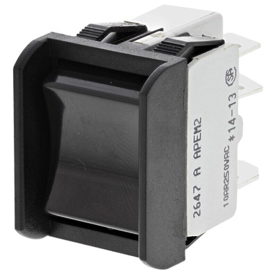 APEM DPDT, (On)-Off-(On) Rocker Switch Panel Mount